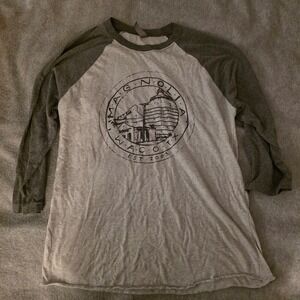 Magnolia Market Waco TX Baseball Shirt Women's Medium Gray Raglan Graphic Tee